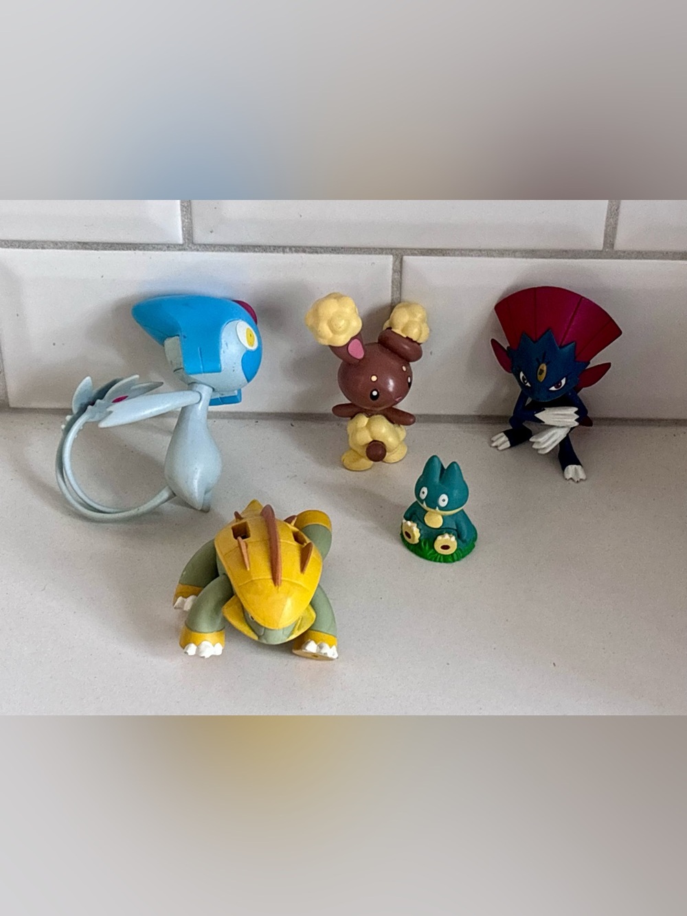 Pokémon figurines Azelf, Buneary, Weavile, Grotle, Munchlax Jakks 2007